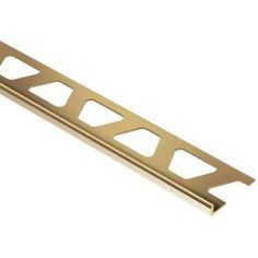 a brass metal strip with holes in the middle