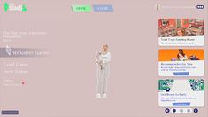 the website is designed to look like it has been made into a fashion game for women