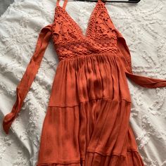 Size Small, Cute Little Dress. Not As Orange As It Seems In The Picture. Never Worn Dresses Backless, Little Dresses, Orange Dress, The Picture, Color Orange, Denim Dress, Cute Outfits, Womens Dresses, Orange