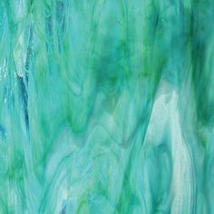 an abstract painting with blue and green colors