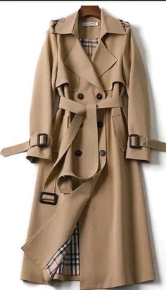 Patchwork Coat, Womens Windbreaker, Long Trench, Style Japonais, England Fashion, Long Trench Coat, Casual Belt, Belted Trench Coat, Trench Coats Women