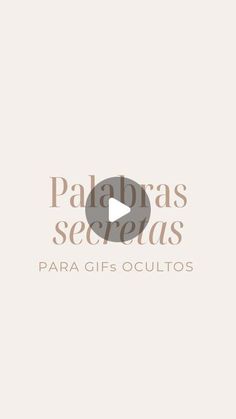 the logo for para gifs ocultos, which is also in spanish