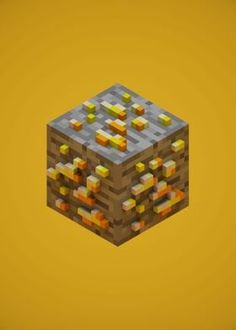 an image of a cube made out of lego blocks on a yellow background with the words,