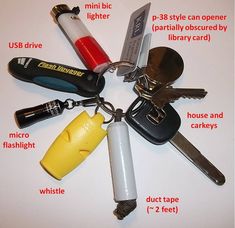 a bunch of keys that are sitting on top of a white table with words describing the different types of keys