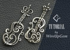 the earrings are made out of silver wire and have an intricate design on top of them