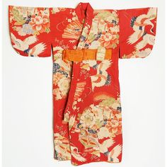 Amazing Find! Rare Dead Stock Nwt Silk Handmake Children Kimono With Cranes, Fans And Flowers. Beautiful Red Orange And Blues. In Very Good Vintage Conditon. Would Also Make A Beautiful Wall Display. Sleeve End To Sleeve End: 26" Armpit To Armpit: 12 " Length From Shoulder To Hem: 27" Pottery Barn Nursery, Kids Chapter Books, Pretty Kimonos, Wedding Kimono, Marvel Kids, Mermaid Blanket, Red Silk, Green Silk, Japanese Kimono