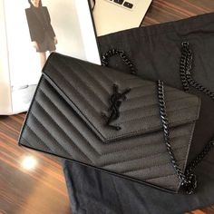 Ysl Woc Black, Ysl Black Bag, Ysl Woc, Celine Bags, Black Hardware, Black Bag, Chanel Boy Bag, Handbags On Sale