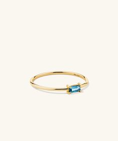 The second best thing after an actual baguette? A baguette ring. Baguette Gemstone, Stacker Rings, Gold Topaz, Baguette Ring, Bold Rings, Half Eternity Ring, Second Best, London Blue Topaz, London Blue