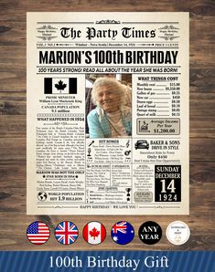 an old newspaper birthday gift for someone