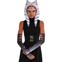 a woman in a star wars costume holding a knife