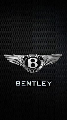 the bentley logo on a black background