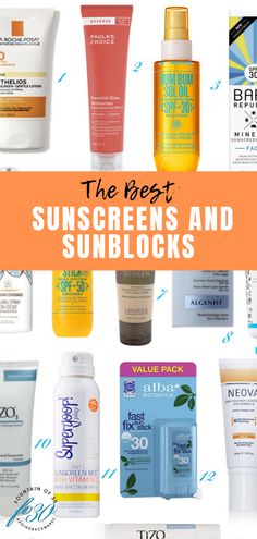 The best sunscreen and best sunblocks you should be wearing all year! #sunscreen #sunblock #antiaging #skincare #beautyexpert #antiagingexpert #fountainof30 Best Sunblock, Best Drugstore Sunscreen, Best Self Tanner, Makeup Over 40, Skin Mask, Uneven Skin Texture, Natural Sunscreen, Summer Skin