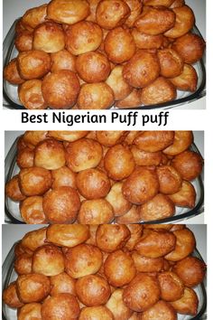 two pictures showing different types of puff pastries