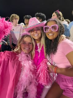 Pink Student Section, Pink Out Football Game Outfits, Pink Out Football Game, Fnl Themes, Football Face Paint, Football Season Outfits, Tailgate Outfits