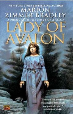 the cover to lady of avaon by marion zimmer bradley, illustrated by author