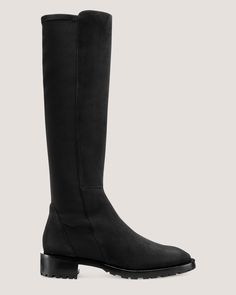 5050 KNEE-HIGH LUG BOOT | Stuart Weitzman Black Knee-high Boots With Lug Sole For Winter, Stuart Weitzman Laine Boots, 5050 Boots, Black Medium Width Knee-high Boots, Modern Black Knee-high Boots Medium Width, Medium Width Knee-high Boots With Lug Sole, Lug Boots, Boots Knee, Lug Sole