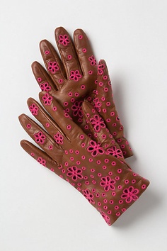 eyelet gloves #anthro Fancy Gloves, Hair Rubber Bands, Leather Gloves, Spring Floral, Mitten Gloves, Hand Warmers, Fingerless Gloves