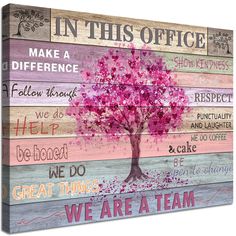 PRICES MAY VARY. 💕 In This Office Wall Art: This POP blush pink office wall art with wood grain is made of high quality canvas print, solid wood frame. 💛 Stractched and Framed Wall Art: Measures 12" wide by 16" tall, 0.8" thickness. Suitable to be hung home bedroom, study room, school classroom, office room or any other workplace. 💕 Our Office Wall Decor for Women will bring you more inspire to your workplace. Also, it can motivate and encouragement yourself, workmate, staff, leadership or fr Women Motivational Quotes, Wall Art For Office, Bureau Decor, Tree Pictures, Art For Office, Home Workspace, Workspace Desk, Desk Decorations, Pink Office