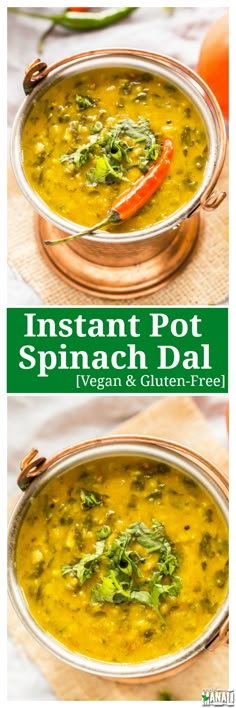 instant pot spinach dali recipe with carrots and broccoli in it