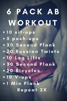 the six pack abs workout plan for women