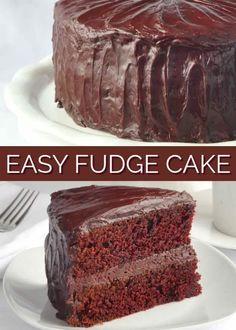 Easy Chocolate Fudge Cake with Easy Fudge Frosting. A back to basics, old fashioned, easy recipe for chocolate lovers everywhere! Perfect for birthdays or just for Sunday dinner. I'm making it this week for Father's Day #fudgerecipes #fudgerecipeseasy #fudgerecipesoldfashioned #oldfashionedrecipes #chocolatedesserts #fathersday #fathersdaycake #birthdaycake #chocolatebirthdaycake #easyfrosting #fudgefrosting #boiledfrosting #cookedfrosting #chocolatefrosting #sundaydinner #sundaydinnerdessert Chocolate Fudge Cake Recipe Homemade, Easy Chocolate Fudge Cake, Easy Chocolate Fudge, Easy Fudge, Easy Frosting, Rock Recipes, Homemade Chocolate Cake