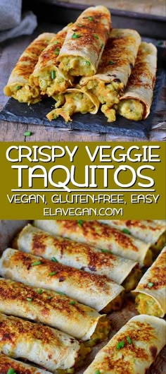 crispy veggie taquitass vegan, glutenfree and easy