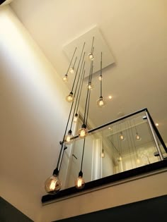 Videlampen Volledig op Maat - Lichtbeurs Staircase Lighting Ideas, Reka Bentuk Bilik Tidur, High Ceiling Lighting, Blitz Design, Stairway Lighting, Stair Railing Design