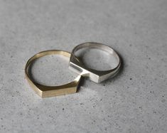 14k solid gold ring, Geometric Wedding Ring, 14k gold delicate signet ring, wedding ring, geometric Geometric Wedding Ring, Wedding Ring Simple, Simple Gold Band, Ring Simple Gold, Simple Wedding Ring, Minimalist Gold Ring, Signet Ring Gold, Ring Geometric, Gift Box Handmade