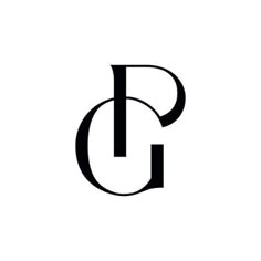 the letter g is shown in black and white