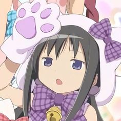 name: puella magi madoka magica Madoka Magica, Discord Server, Black Hair, Purple, Hair, Anime, Black