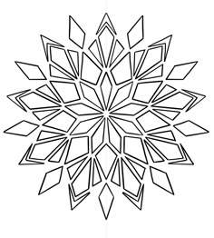 a snowflake that is black and white