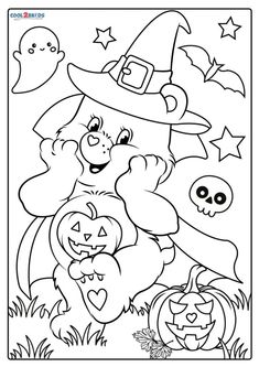 halloween coloring pages for kids and adults with pumpkins, jack - o'- lanterns and ghost