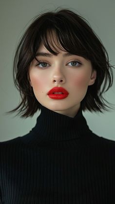 Womans Hair, Medium Haircuts With Bangs, Trendy Haircuts Medium, Mom Haircuts, Cool Hairstyles For Girls, 얼굴 드로잉, Frizz Free Hair, Smink Inspiration, Cut Her Hair