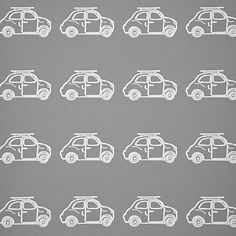 many different types of cars are shown in white on a gray background with the words,