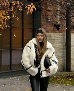 Teddy Jacket Outfit, Look Winter, Look Legging, Leggings Outfits, Cold Outfits, Trendy Winter