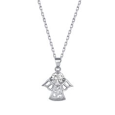 The Angel necklace is perfect for adding charm and elegance to any outfit. It will bring an ethereal touch to your wardrobe. Real 925 Sterling Silver Cubic Zirconia 5AAAAA CZ Stones Length: 35 CM X 5 CM Stone size 6MM Nickel/Lead/Cadmium Free TARNISH FREE! Hypoallergenic Angel Necklace, The Angel, Cz Stone, Cubic Zirconia, Silver Necklace, 925 Sterling Silver, Angel, Sterling Silver, Stone