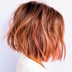 50 Spicy Spring Hair Colors To Try Out Now - Love Hairstyles Spring Hair Color Ideas 2023 Short, Copper French Bob, Spring Hair Color Trends 2024 Short Hair, Copper Balayage Short Hair, Short Copper Bob, Spring Hair Color Trends, Hair Bobs, Hair 2022, Fall Hair Cuts