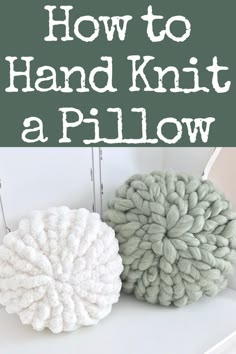 how to hand knit a pillow