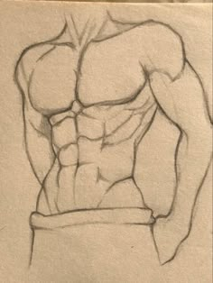 16677461114428822-pin-image Hand-drawn sketch of a muscular male torso showcasing detailed abs and chest muscles. | Sky Rye Design How To Sketch Male Bodies, Anatomy Sketch Male, Muscular Body Sketch, Guy Body Sketch, Male Bodies Drawing, Make Anatomy Drawing, How To Draw Muscular Bodies, Men Muscles Drawing, Muscular Body Men Drawing