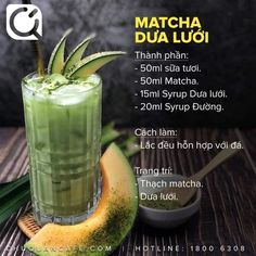 an advertisement for matcha dua luoi