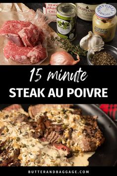 steak au poivre is an easy and delicious dinner that's ready in under 15 minutes