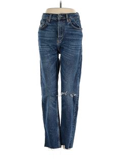 Zara Jeans Size: 4 Blue Bottoms - used. 1% Elastane, 99% Cotton, Medium Wash, Hearts, Capri, High Rise | Zara Jeans - High Rise: Blue Bottoms - Size 4 Cheap Zara Blue Jeans, Zara Jeans, High Jeans, Blue Jeans, Womens Bottoms, Capri, Jeans Size, Women Handbags, High Rise