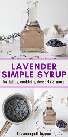 lavender simple syrup for latens, cocktails, desserts and more