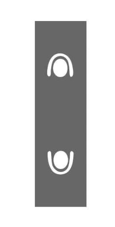 an image of a door handle with two buttons on the front and one button on the back