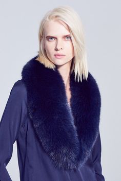 Dyed Navy Fox Fur Collar Shawl Collar Hook & Eye Closure Fur Type: Blue Fox dyed Navy Fur Origin: Finland Lining: 100% Silk Made in USA Origin Assured: SAGA Furs Ships in 5-7 days Collar Shawl, Fox Collar, Fur Accessories, Fur Shawl, Hook Eye, Fox Fur, Fur Collar, Fur Collars, Navy Color