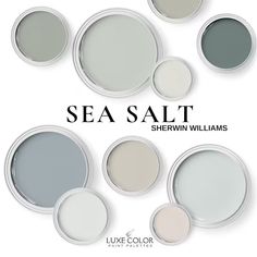 six different shades of sea salt from sherylin williams's luxury paint collection