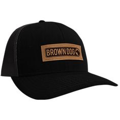 Classic trucker cap style built with the Richardson quality and fit you’ve come to expect with the traditional Brown Dog leather patch. ​​​SHAPE: MidProFABRIC: Cotton-Poly/Nylon MeshVISOR: PrecurvedSWEATBAND: CottonFIT & SIZE: Adjustable Snapback, One Size Fits Most Trucker-style Six-panel Baseball Cap With Logo Patch, Trucker Baseball Cap With Logo Patch, Trucker Style Baseball Cap With Logo Patch, Classic Snapback Hat With Logo Patch For Baseball Season, Classic Brown Trucker Hat, Black Snapback Hat With Leather Patch, Trucker Style Six-panel Snapback Hat With Logo Patch, Black Trucker Hat With Leather Patch And Curved Bill, Brown Trucker Snapback Hat For Streetwear