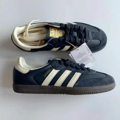 samba Adidas Samba Blue, Blue Sambas, Blue Samba, Shoes List, Samba Shoes, Xmas Wishlist, Navy Blue Shoes