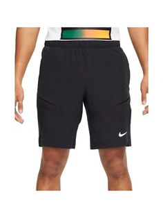 Keep your game sharp all year-round with the NikeCourt Advantage shorts. The innovative pocket design allows you to store a tennis ball securely without compromising the fit of your shorts. 
Approx. inseam: 9" 
Elastic drawstring waist 
Two front pockets 
Four-way stretch 
Wicking fabric helps evaporate moisture 
Polyester, spandex 
Machine wash 
Imported 
Boyfriend Style Men's Advantage 9" Tennis Shorts Black/black/(white)     Colorblock    Men Activewear, size features are:Bust: ,Length: ,Slee Athleisure Tennis Shorts With Elastic Waistband, Sporty Athletic Shorts For Tennis, Athleisure Athletic Shorts For Tennis, Sporty Tennis Shorts With Elastic Waistband, Athleisure Tennis Athletic Shorts, Casual Short Athletic Shorts For Tennis, Sporty Tennis Athletic Shorts, Casual Athletic Shorts For Tennis, Sporty Black Tennis Shorts