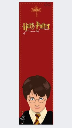 a bookmark with an image of harry potter on it